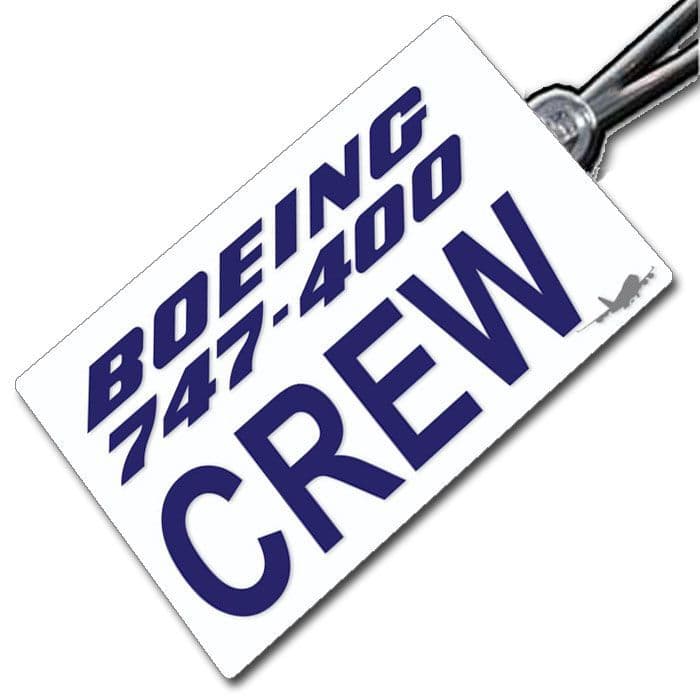 Boeing 747-400 Crew Tag